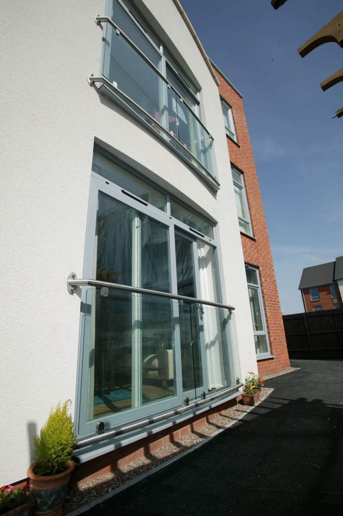 Grey Sliding Patio Door