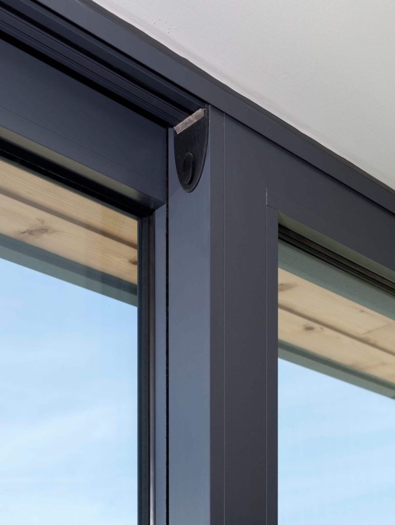 Grey Sliding Patio Door