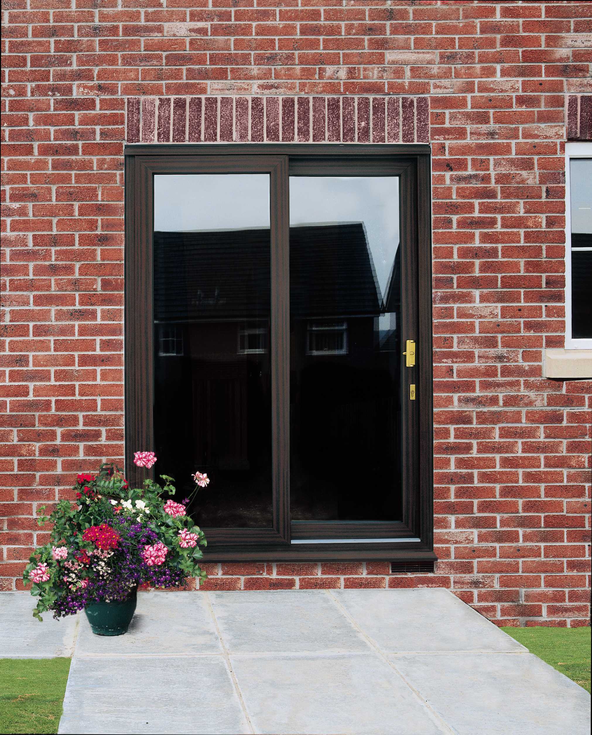 Brown Patio Door