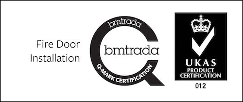 Fire door installation bmtrada Q-mark certification.