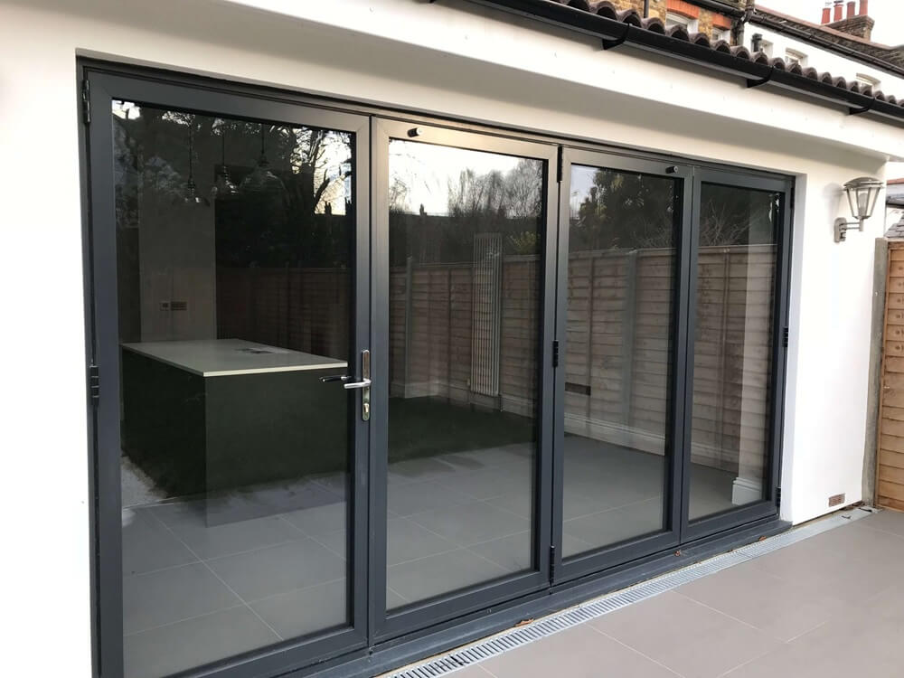 Anthracite Grey 4 Panel Aluminium Bifold Doors